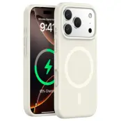 iPhone 17 Pro Max Mobilskal Magsafe Liquid Silicone - Antique Vit