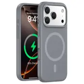 iPhone 17 Pro Max Mobilskal Magsafe Liquid Silicone - Charcoal Grå