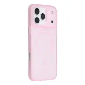 iPhone 17 Pro Max Mobilskal MagSafe med Glitter Lins Frame - Rosa