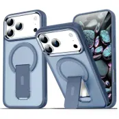 iPhone 17 Pro Max Mobilskal MagSafe PC+TPU med Kickstand - Blå