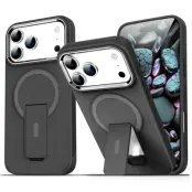 iPhone 17 Pro Max Mobilskal MagSafe PC+TPU med Kickstand - Svart