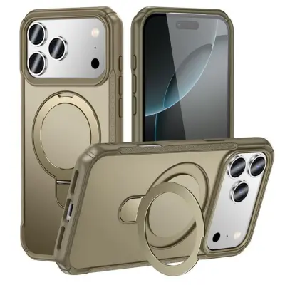 iPhone 17 Pro Max Mobilskal MagSafe Rotating Kickstand - Khaki