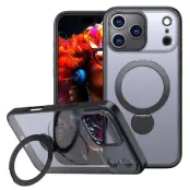 iPhone 17 Pro Max Mobilskal MagSafe Rotating Kickstand (Svart)