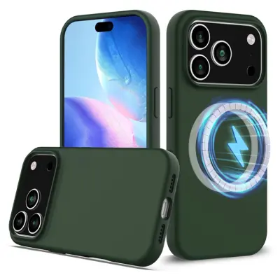 iPhone 17 Pro Max Mobilskal MagSafe Silikon Anti-Drop