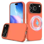iPhone 17 Pro Max Mobilskal MagSafe Silikon Anti-Drop - Orange