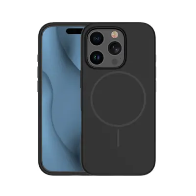 iPhone 17 Pro Max Mobilskal MagSafe Silikon Thin (Svart)