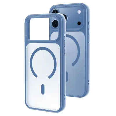 iPhone 17 Pro Max Mobilskal MagSafe Skin-Feel Rubberized - Blå