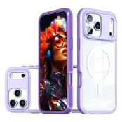 iPhone 17 Pro Max Mobilskal MagSafe TPU + PC Clear - Lila