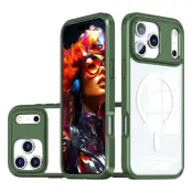 iPhone 17 Pro Max Mobilskal MagSafe TPU + PC Clear - Olivgrön