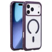 iPhone 17 Pro Max Mobilskal MagSafe TPU+PC Transparent - Mörklila