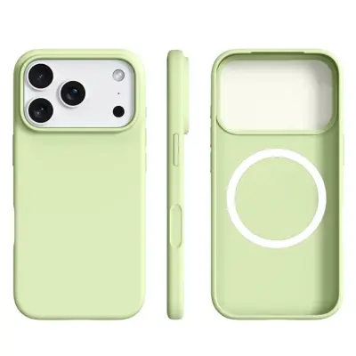 iPhone 17 Pro Max Mobilskal MagSafe Ultra Thin Silicone - Avocado Grön