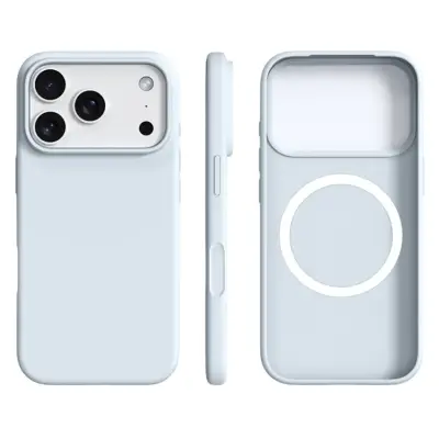 iPhone 17 Pro Max Mobilskal MagSafe Ultra Thin Silicone - Glaciärblå