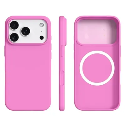 iPhone 17 Pro Max Mobilskal MagSafe Ultra Thin Silicone - Rose Rosa