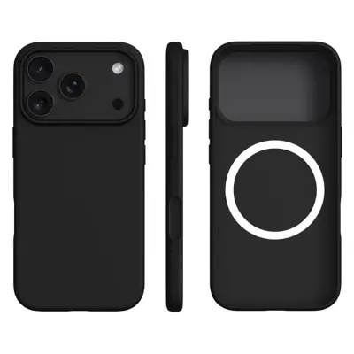 iPhone 17 Pro Max Mobilskal MagSafe Ultra Thin Silicone - Svart