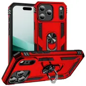 iPhone 17 Pro Max Mobilskal med Kickstand - Röd