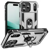 iPhone 17 Pro Max Mobilskal med Kickstand - Silver