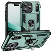 iPhone 17 Pro Max Mobilskal med Kickstand - Svartgrön