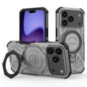 iPhone 17 Pro Max Mobilskal Rotating Kickstand - Grå