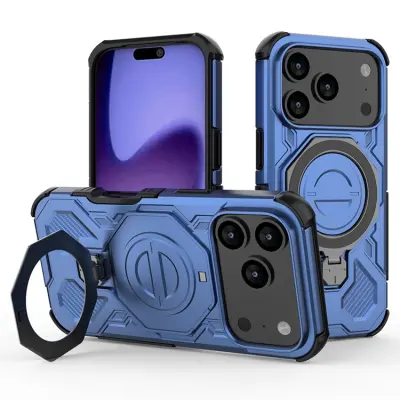 iPhone 17 Pro Max Mobilskal Rotating Kickstand - Mörkblå