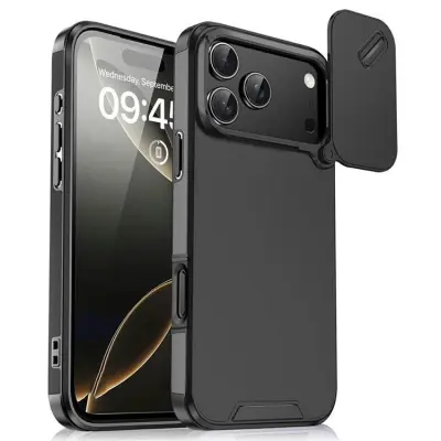 Mobilskal till iPhone 17 Pro Max Slide Kamera - Svart