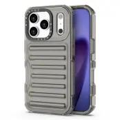 iPhone 17 Pro Max Mobilskal Stripe Design Detachable - Grå