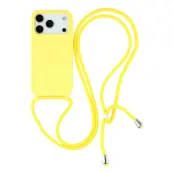 iPhone 17 Pro Max Mobilskal TPU Shockproof med Lanyard - Gul