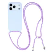 iPhone 17 Pro Max Mobilskal TPU Shockproof med Lanyard - Ljuslila