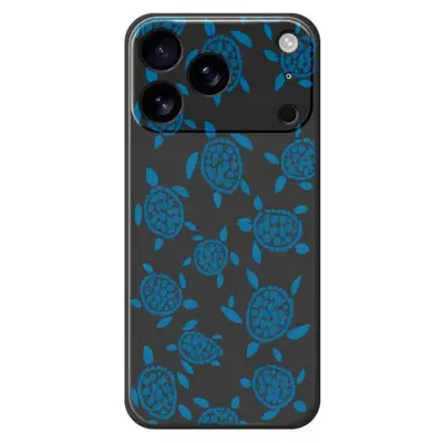 iPhone 17 Pro Max Mobilskal Turtle Pattern Straight Edge - Svart