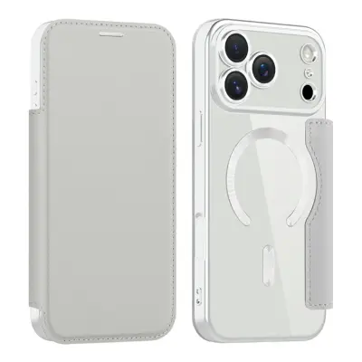 iPhone 17 Pro Max Plånboksfodral Magsafe RFID-Skydd - Grå (Titanium Grå)
