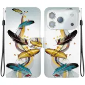 iPhone 17 Pro Max Plånboksfodral Med Lanyard - Butterfly Feather
