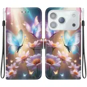 iPhone 17 Pro Max Plånboksfodral Med Lanyard - Butterfly Floral