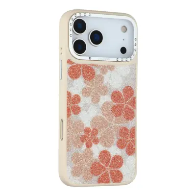 JAUCASE Mobilskal till iPhone 17 Pro Max MagSafe Flower - Vit