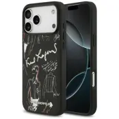 Karl Lagerfeld iPhone 17 Pro Max Mobilskal MagSafe Grained Pattern - Svart