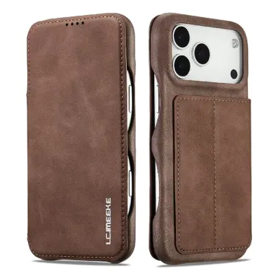 LC.IMEEKE iPhone 17 Pro Max Mobilfodral Korthållare Stativ - Coffee