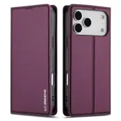 LC.IMEEKE iPhone 17 Pro Max Plånboksfodral PU Läder - Lila