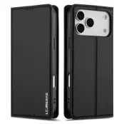 LC.IMEEKE iPhone 17 Pro Max Plånboksfodral PU Läder - Svart