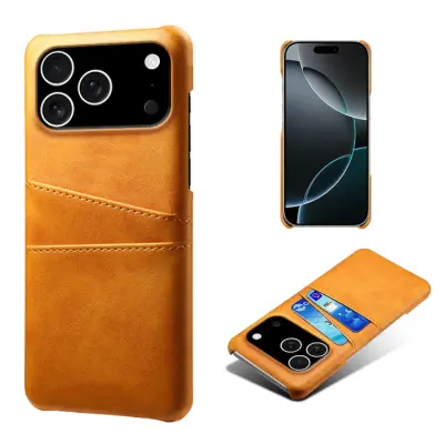 Mobilskal till iPhone 17 Pro Max Korthållare Dual - Orange