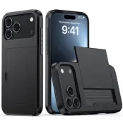 Mobilskal till iPhone 17 Pro Max korthållare - Svart