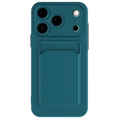 Mobilskal till iPhone 17 Pro Max Korthållare TPU - Svartgrön