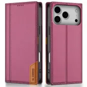N.BEKUS iPhone 17 Pro Max Plånboksfodral RFID Blocking P3 - Röd