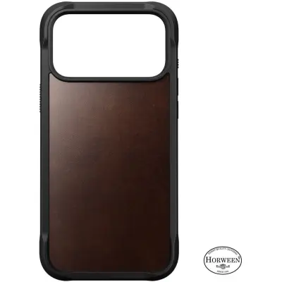 Nomad Rugged Horween Leather Case (iPhone 17 Pro Max) - Svart