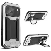 R-JUST iPhone 17 Pro Max Mobilskal Med Härdad Glas - Silver