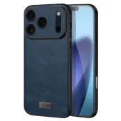 SULADA iPhone 17 Pro Max Mobilskal PU-läder+TPU+PC - Blå