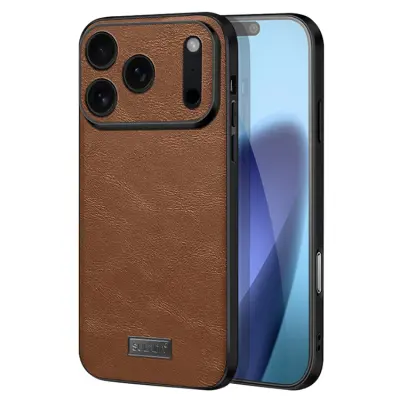 SULADA Mobilskal till iPhone 17 Pro Max PU-läder+TPU+PC - Brun