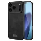 SULADA Mobilskal till iPhone 17 Pro Max PU-läder+TPU+PC - Svart