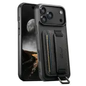 SUTENI iPhone 17 Pro Max Mobilskal Korthållare Litchi Läder