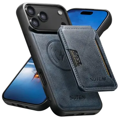 SUTENI iPhone 17 Pro Max Mobilskal MagSafe Cowhide M3 - Blå