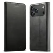 SUTENI iPhone 17 Pro Max Plånboksfodral Konstläder - Svart