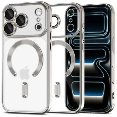 Tech-Protect Mobilskal till iPhone 17 Pro Max Magsafe Flex - Shiny Silver