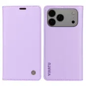 Yikatu iPhone 17 Pro Max Plånboksfodral Magnetic Closure - Ljuslila